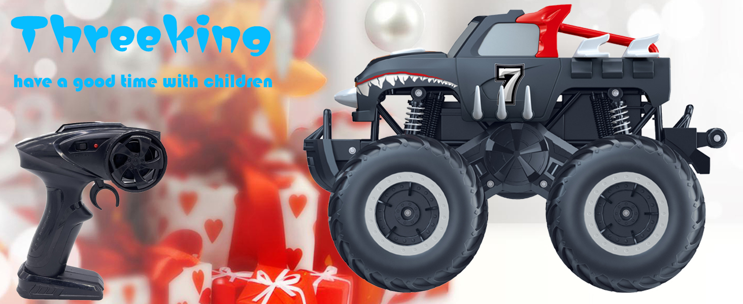 Threeking pick up Remote Control Car Truck Toys Gifts Presents for Boys/Girls Ages 6+